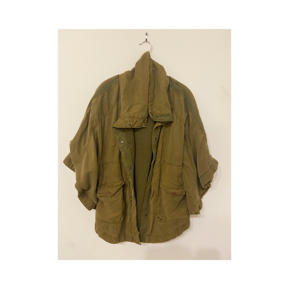 Hei Hei Anthropologie Army Green Dolman Sleeve Jacket Slouchy Bohemian XS/S - Picture 2 of 6